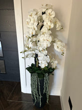 Load image into Gallery viewer, Floor Standing Faux Orchid Arrangement
