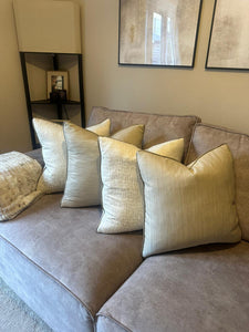 Neutral cream textured cushion