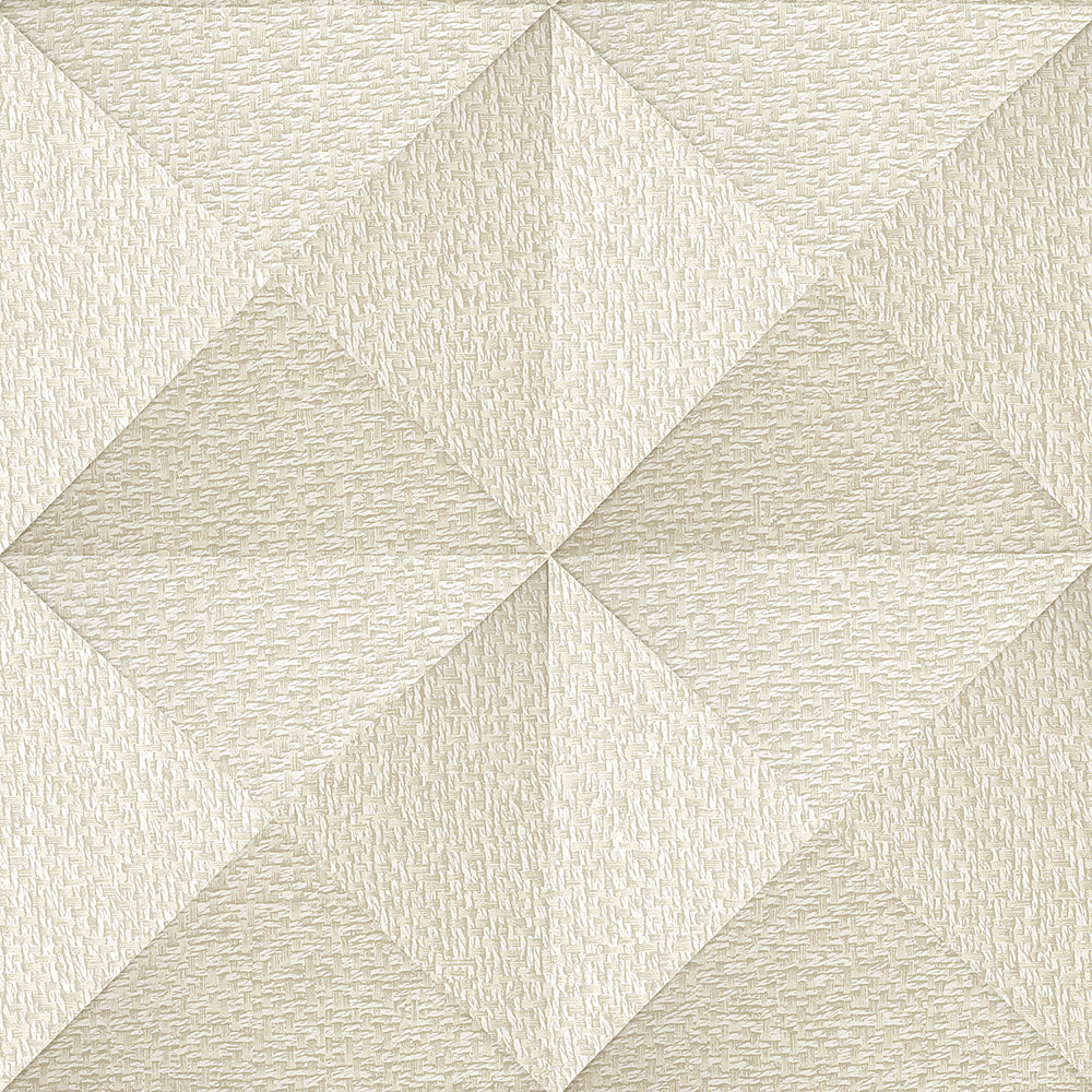 Weaved Cube Cream Wallpaper