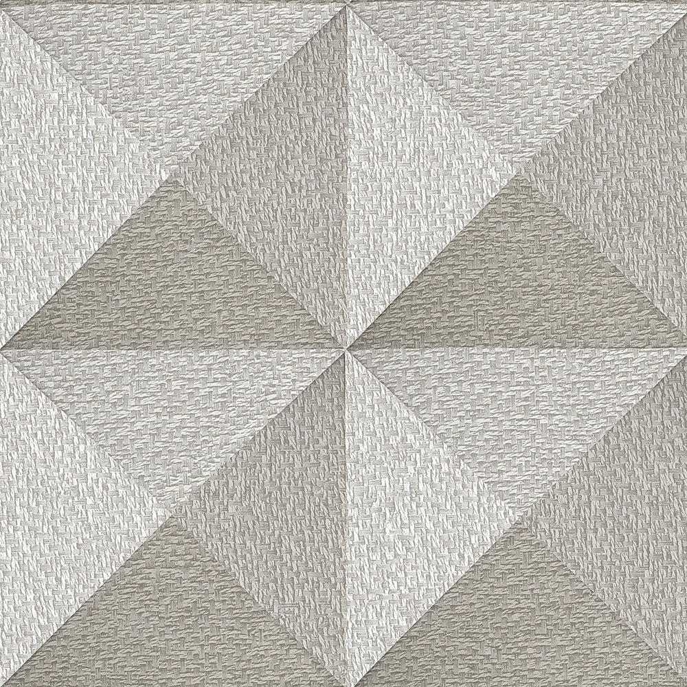 Weaved Cube Taupe Wallpaper