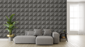 Weaved Cube Black Wallpaper