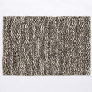 Grey Wool Pebble Mottled Rug