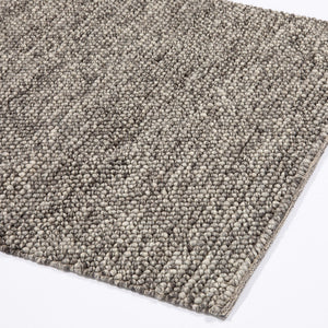 Grey Wool Pebble Mottled Rug