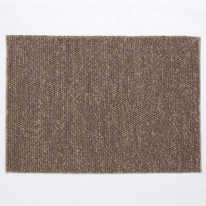 Taupe Mottled Wool Pebble Rug