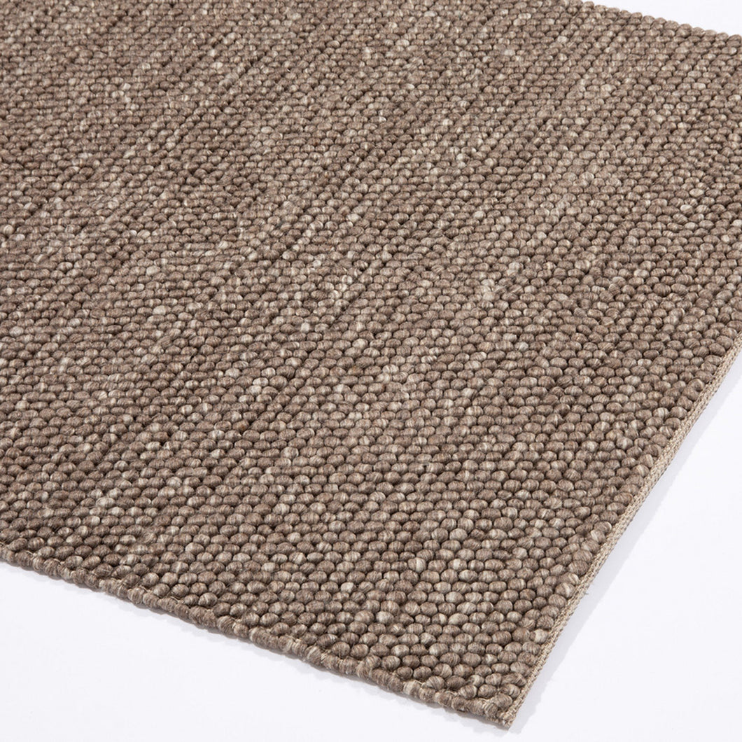 Taupe Mottled Wool Pebble Rug