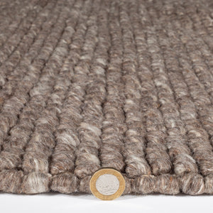 Taupe Mottled Wool Pebble Rug